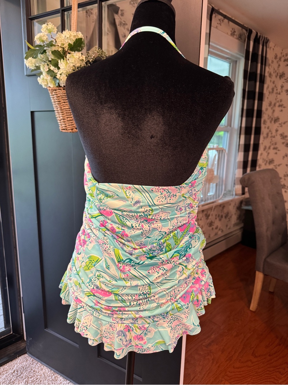 Lilly Pulitzer Bali Blue Sway tankini set 14 - Picture 3 of 5